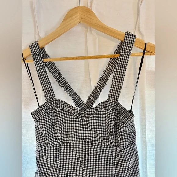 Anthropologie Black and White Gingham Mini Dress - Picture 5 of 7